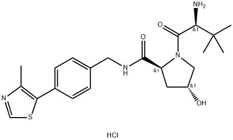 (2S,4R)-1-((S)-2-amino-3,3-dimethylbutanoyl)-4-hydroxy-N-(4-(4-methylthiazol-5-yl)benzyl)pyrrolidine-2-carboxamide hydrochloride